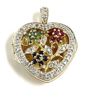 Vintage Ross Simons Gold Plated Sterling Silver Heart Locket